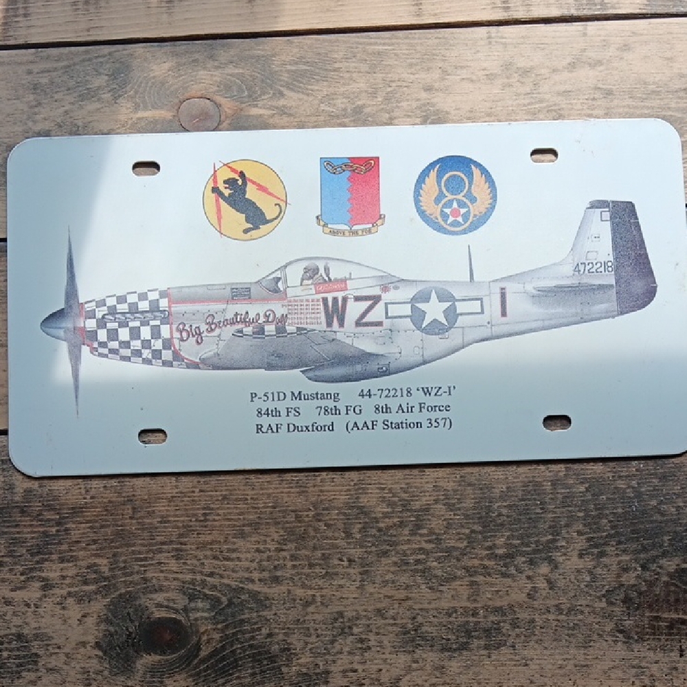 P-51 Mustang Warbird License Plate - Big Beautiful Doll - DP010